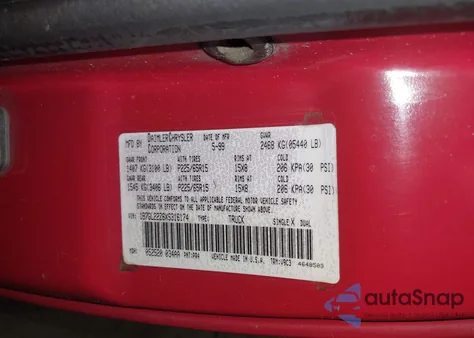 1999 Dodge Dakota Sport z USA, uszkodzony, nr VIN 1B7GL22Z6XS316174